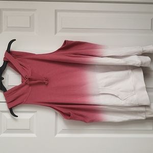 Stunning Ombré Rosé into White Wine open drop shoulder hoodie PC